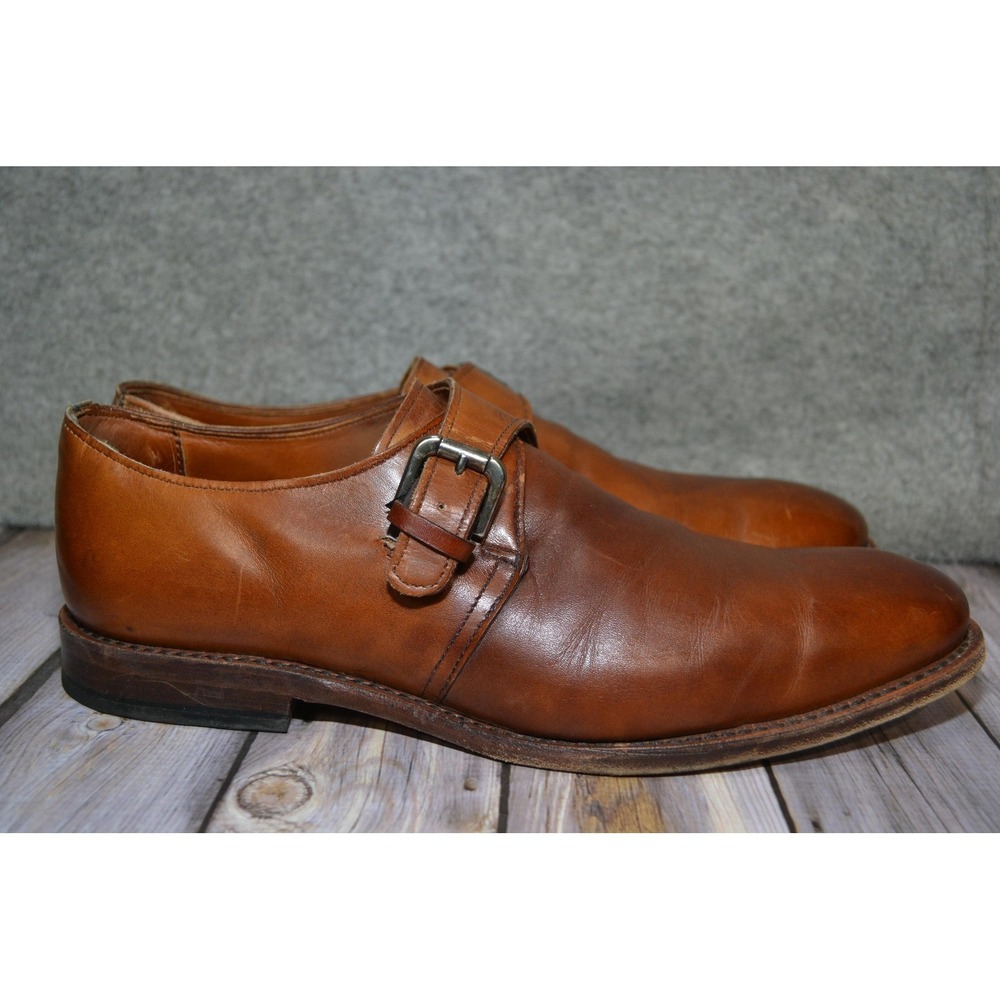 Allen Edmonds Warwick‎ Shoes Mens 9.5 D Brown Leather Monk Strap Dress USA